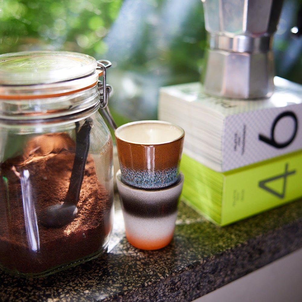 70s Ceramics Ristretto Mugs Good Vibes (Set of 4)