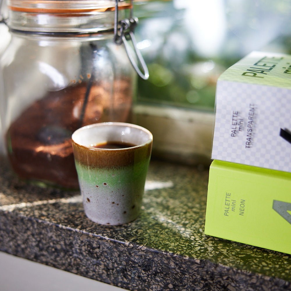 70s Ceramics Ristretto Mugs Good Vibes (Set of 4)