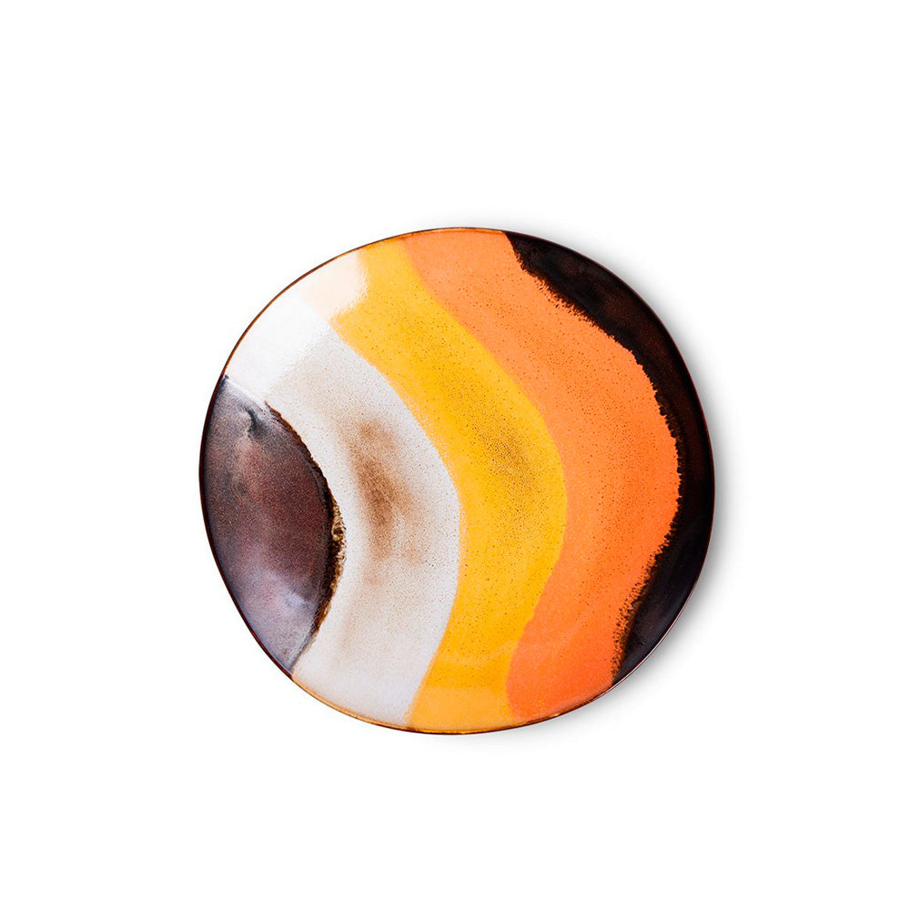 70s Ceramics Retro Wave Small Dish