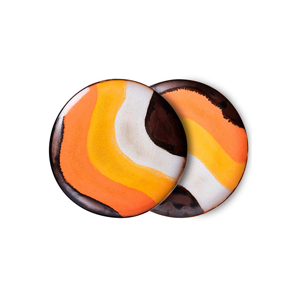 70s Ceramics Retro Wave Small Dish