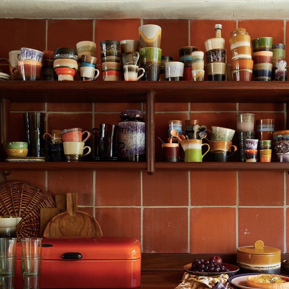 70s Ceramic Coffee Mugs Grounding (set of 6)