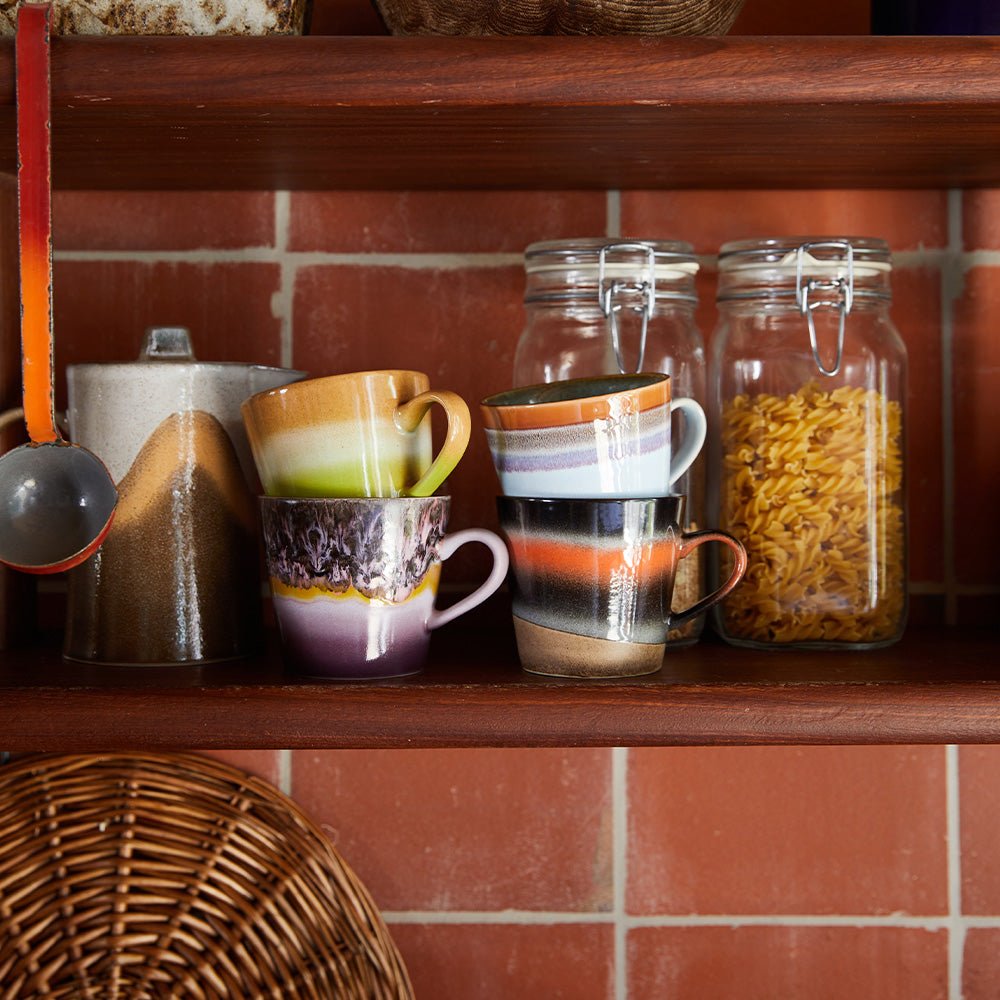 70s Ceramics Cappuccino Mugs Solid (set of 4)