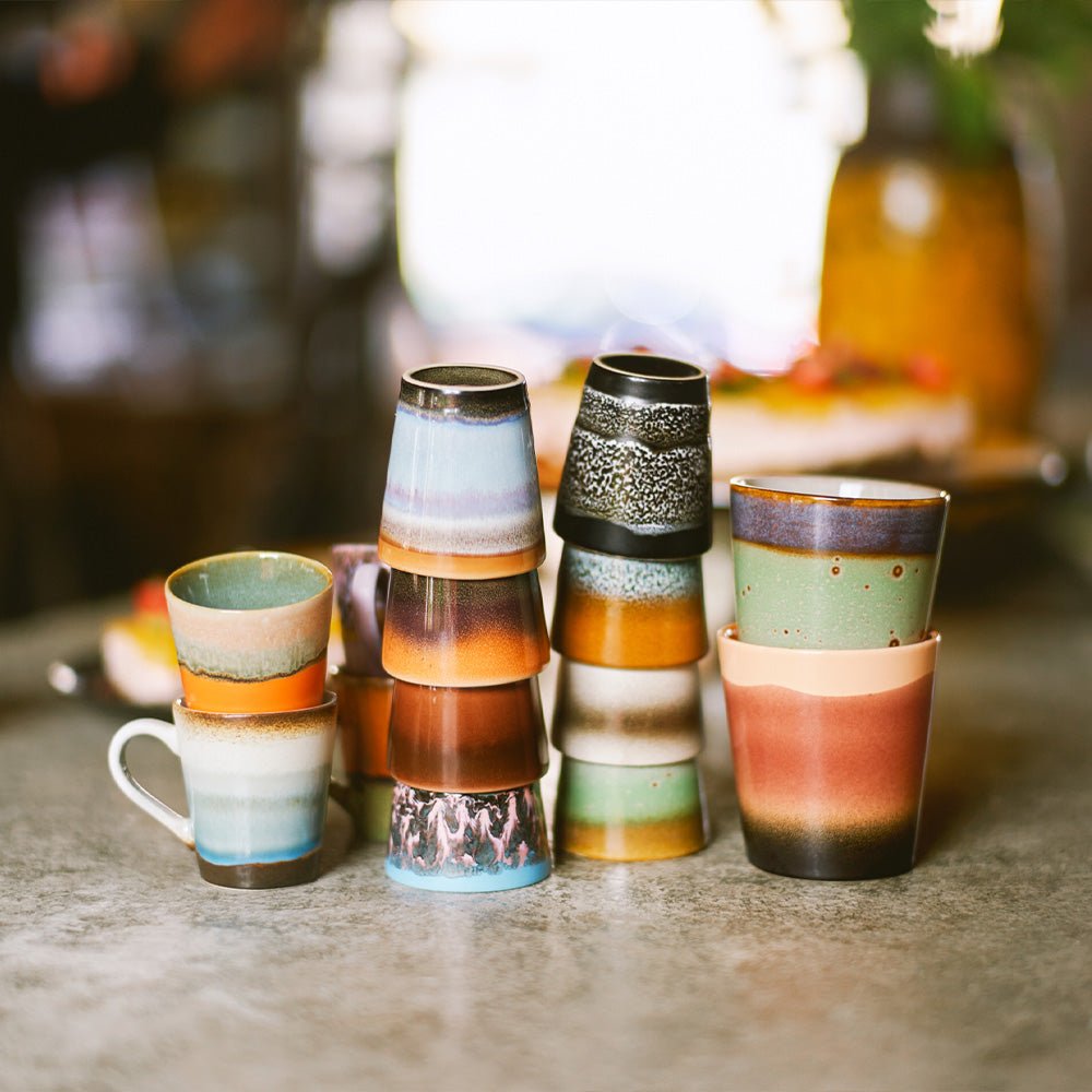 70s Ceramics Ristretto Mugs Solar (Set of 4)