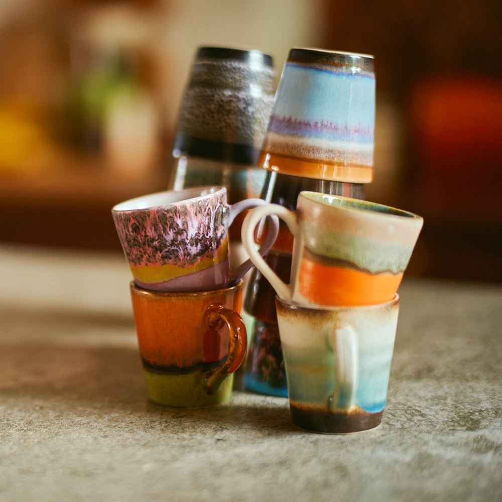 70s Ceramics Ristretto Mugs Solar (Set of 4)