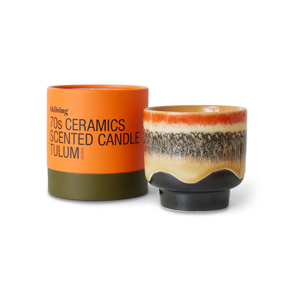 70s Ceramics: Scented Candle - Tulum