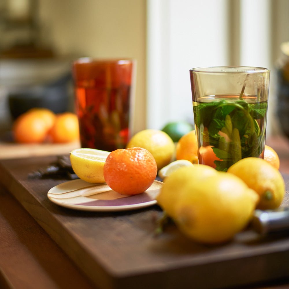 70s Glassware Tea Glasses Mud Brown (set of 4)