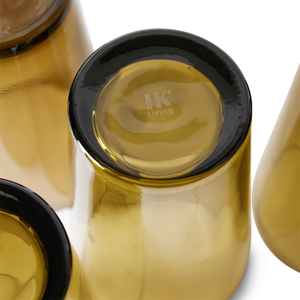 70s Glassware Tea Glasses Mud Brown (set of 4)