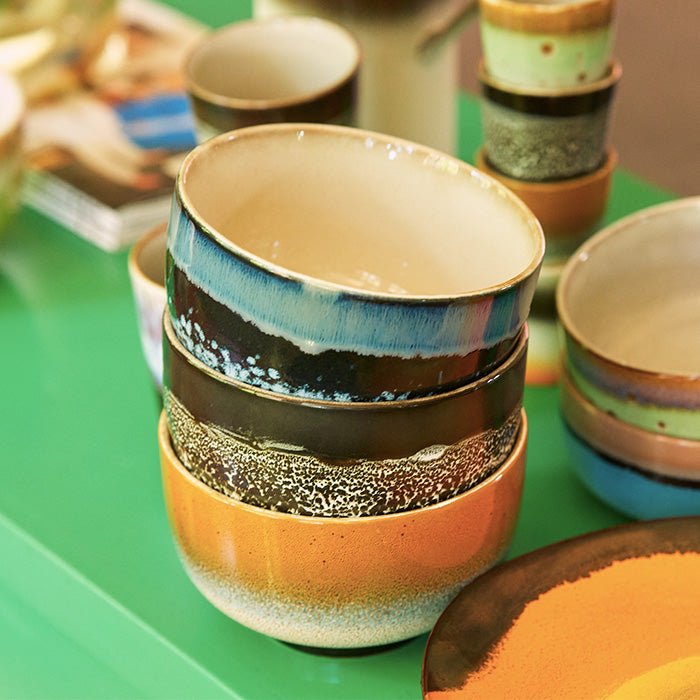 70s Ceramics Noodle Bowls Groovy (set of 4)