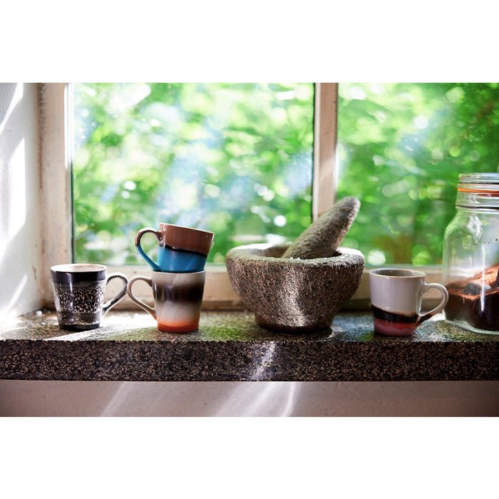 70s Ceramics Espresso Mugs Funky (set of 4)