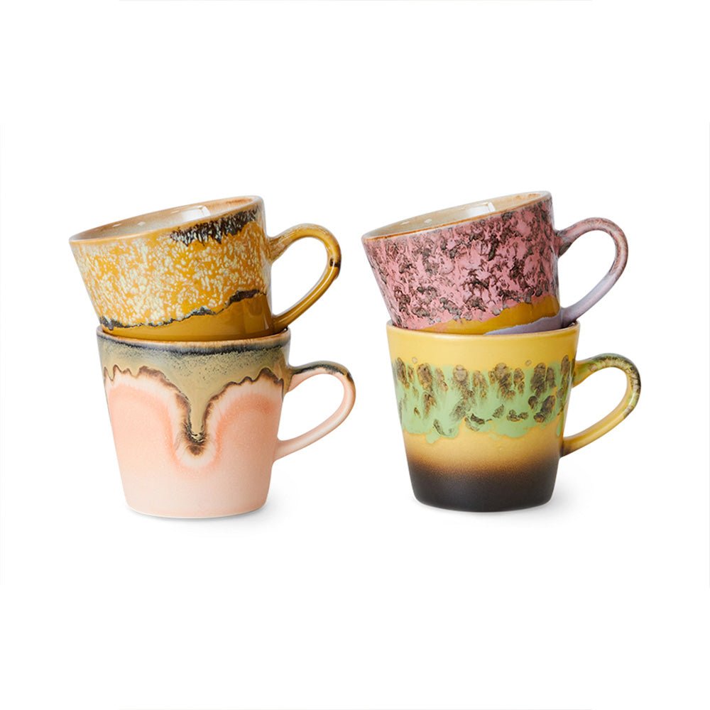 70s Ceramics: Americano Mugs - Radiant (set de 4)