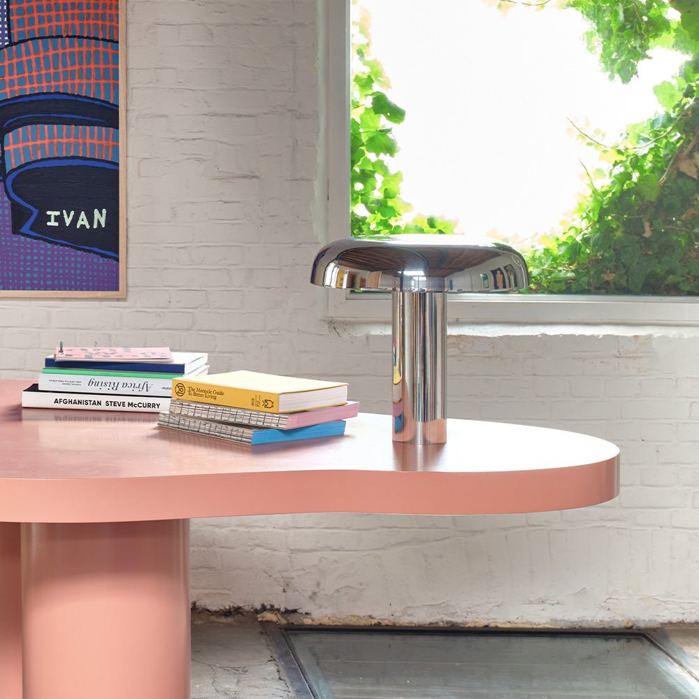 Mushroom Table Lamp Chrome